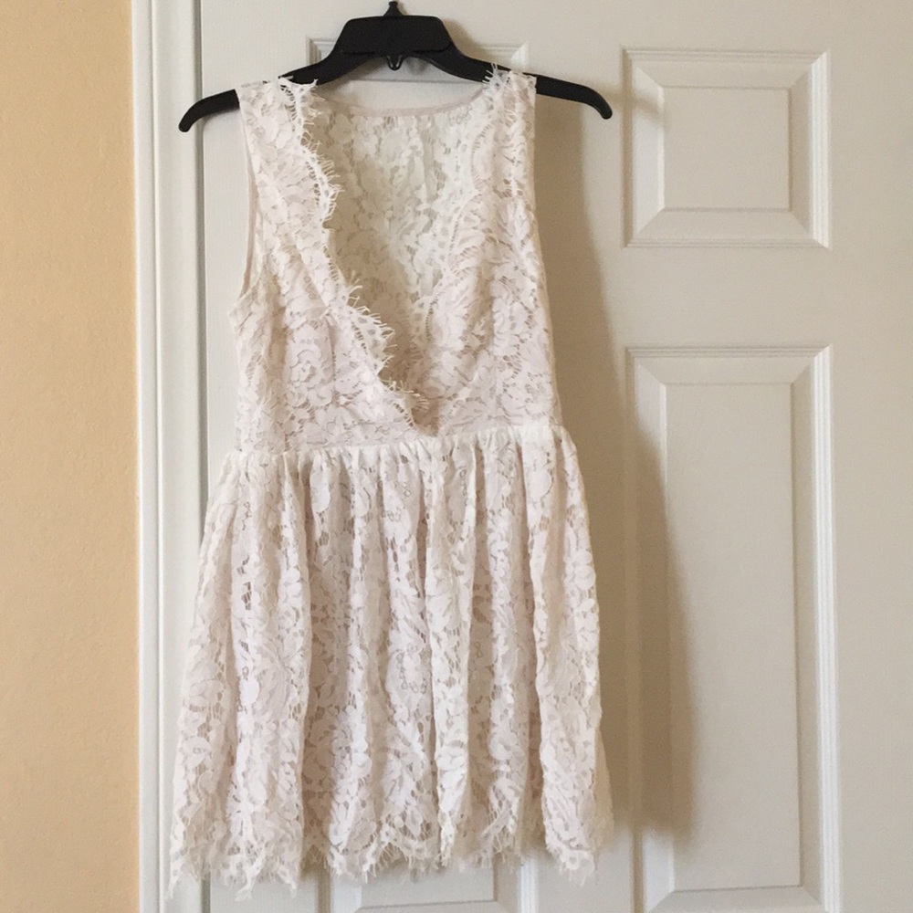 Tobi white lace dress